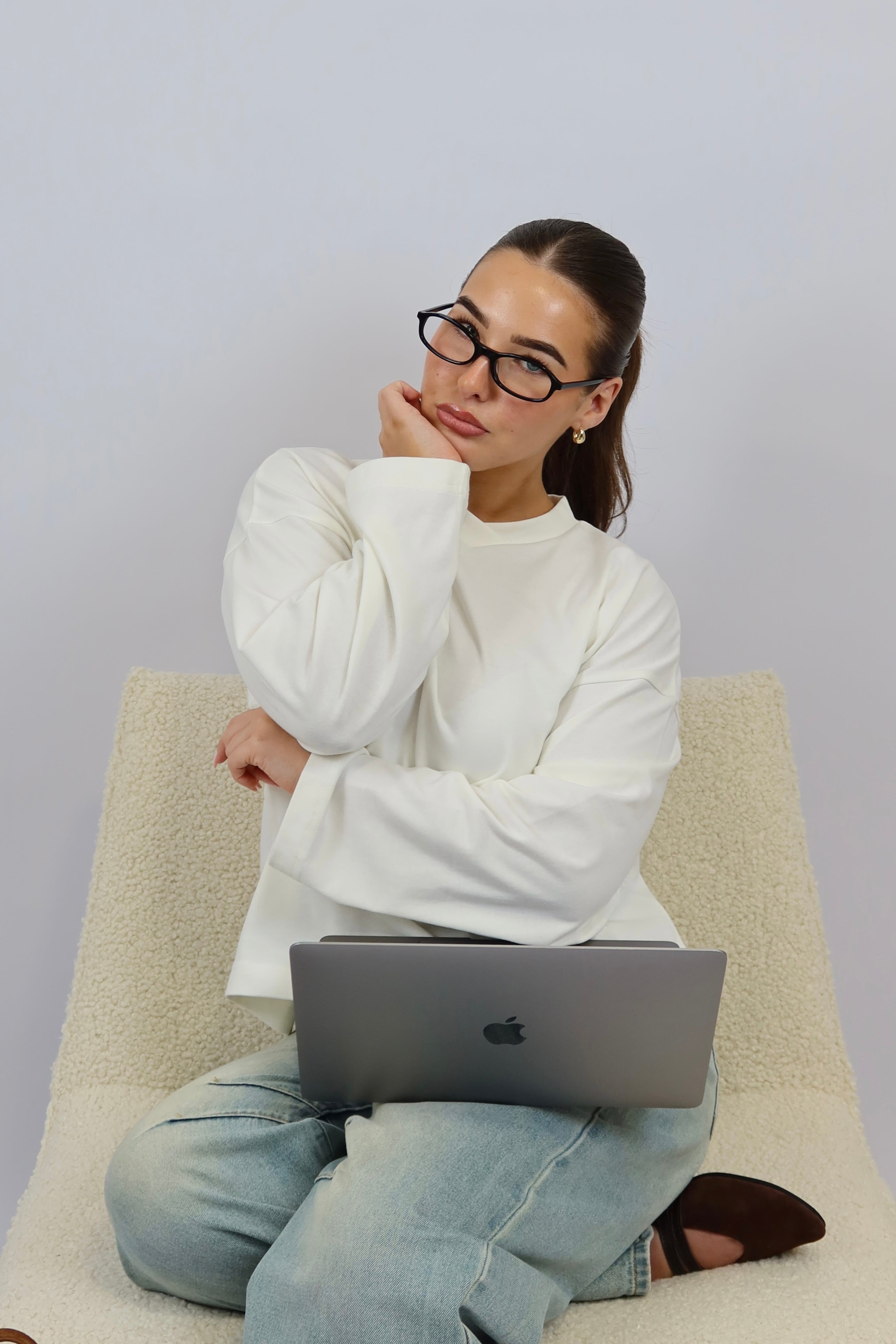 Ari Black Clear Lens Glasses