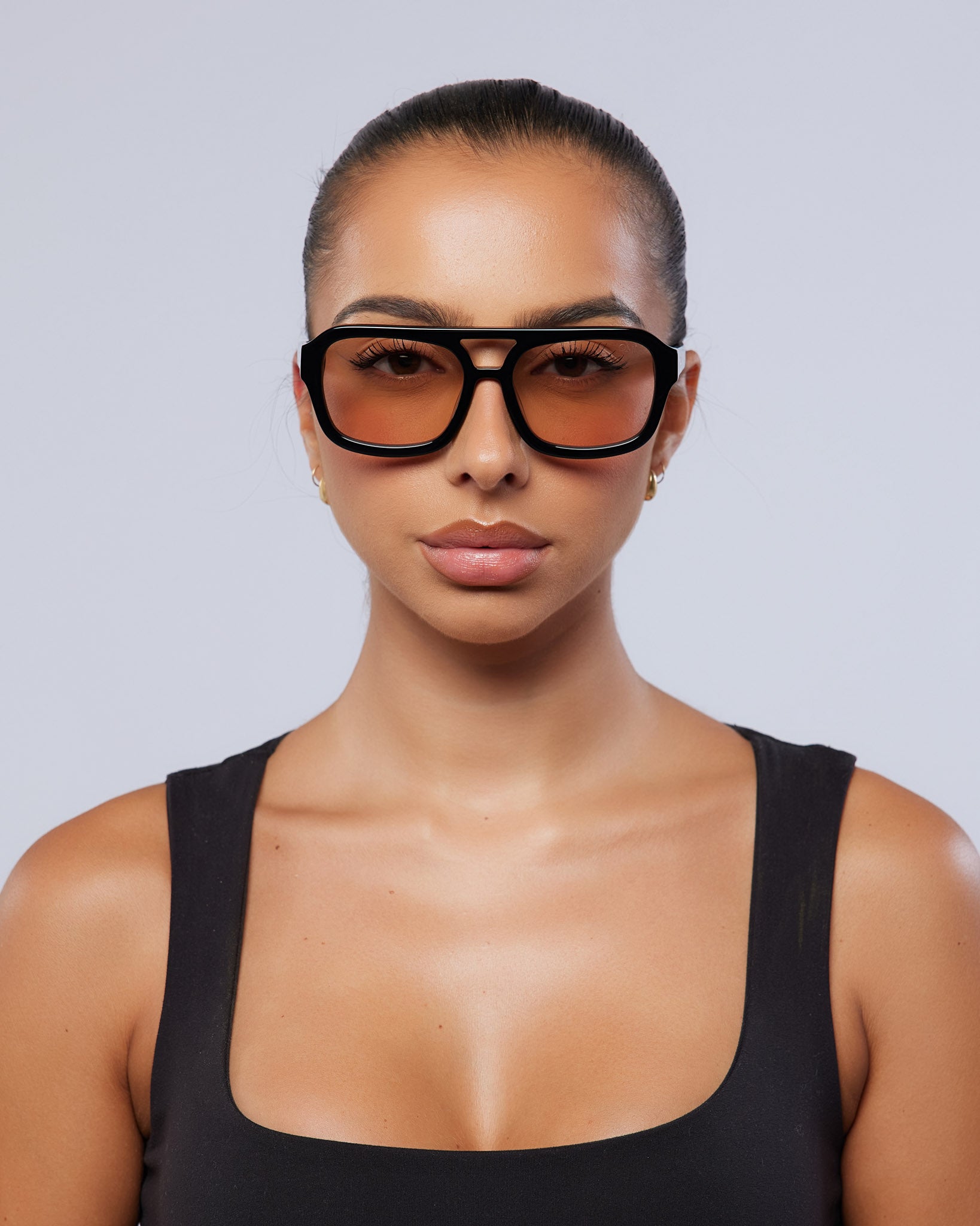 Marilyn Black & Light Orange Sunglasses