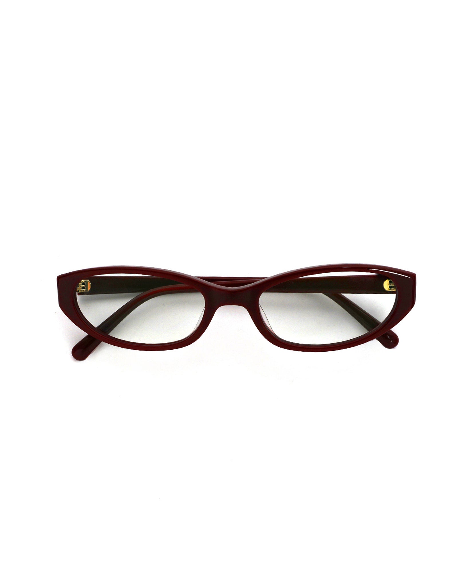 Margot Burgundy Clear Lens Glasses
