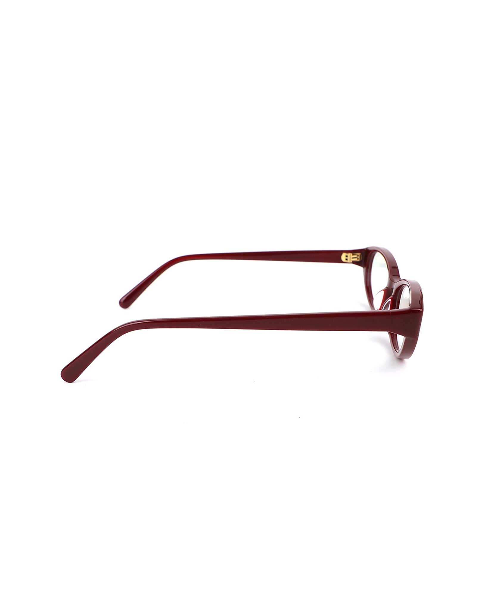 Margot Burgundy Clear Lens Glasses