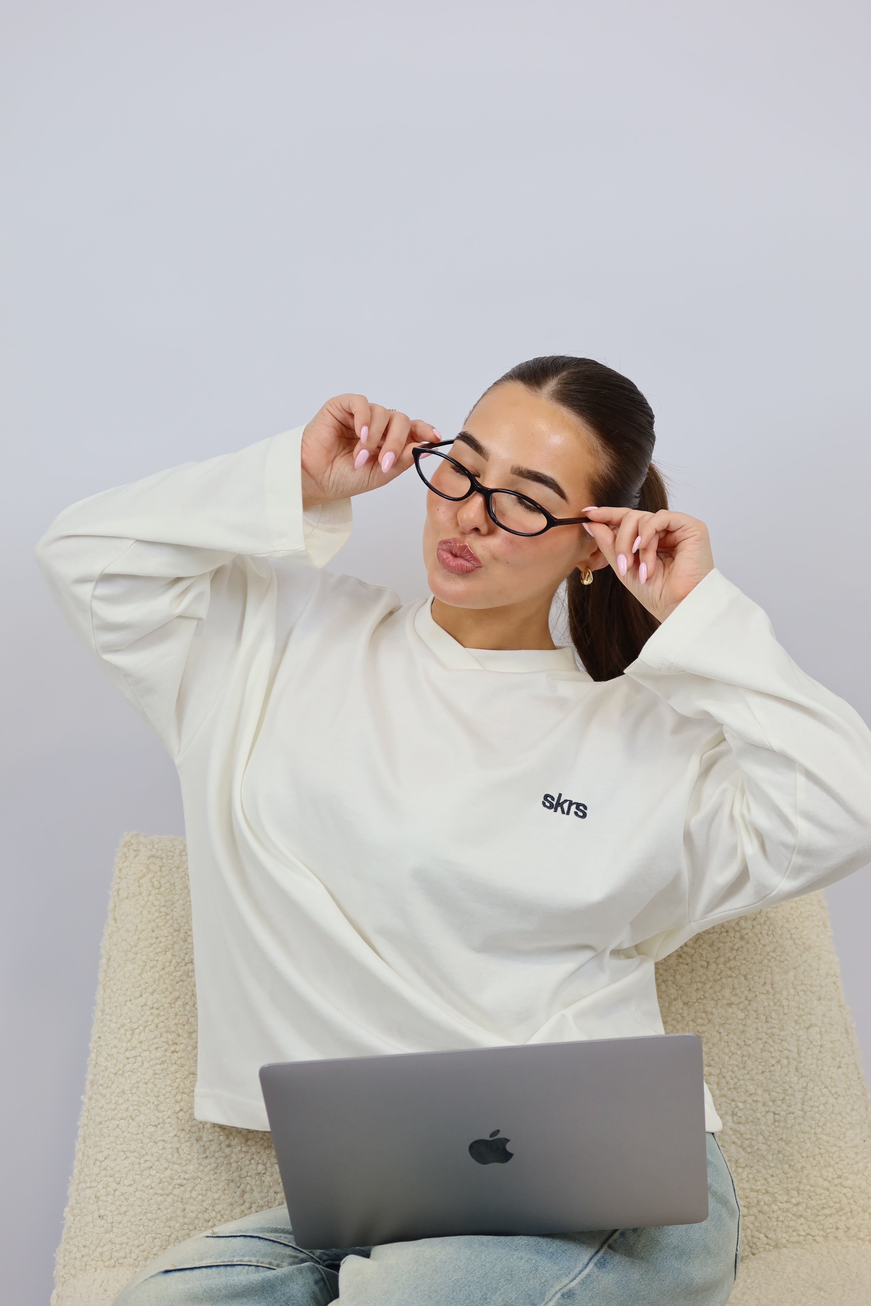 Annie Black Clear Lens Glasses