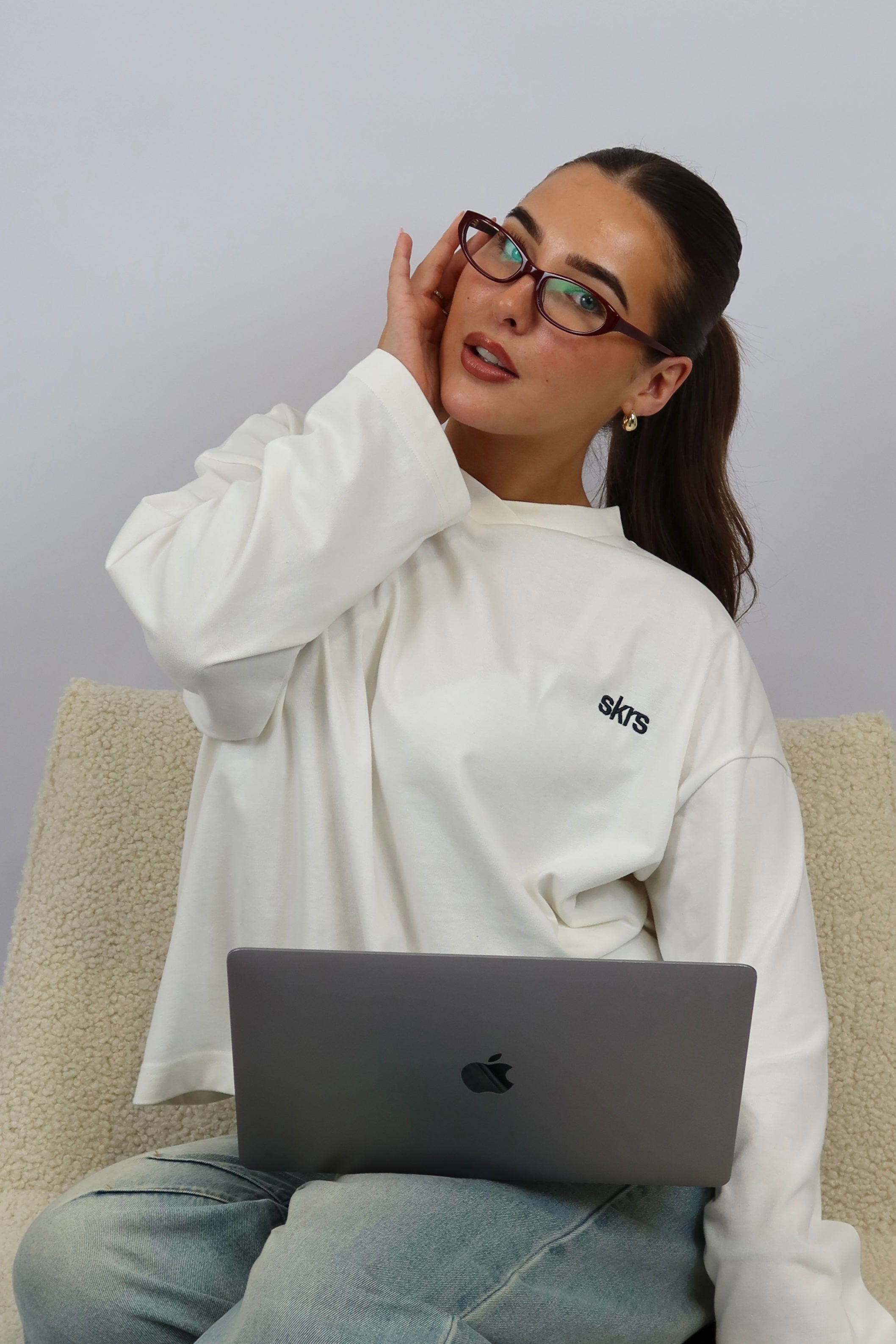 Margot Burgundy Clear Lens Glasses