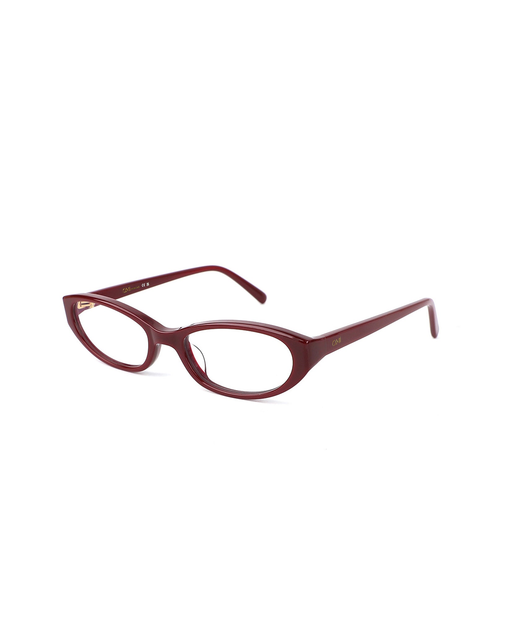 Margot Burgundy Clear Lens Glasses